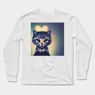 Pretty Cross Eyed Kitty Loves You! Long Sleeve T-Shirt